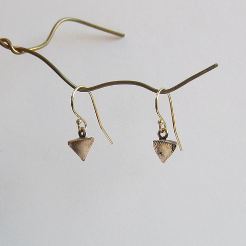 Tiny Golden Pyramid earrings