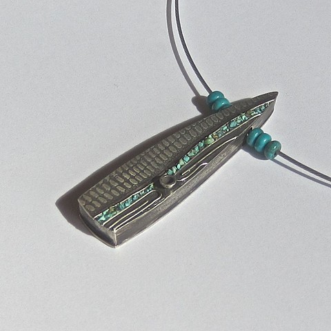 Silver with Turquoise Inlay necklace