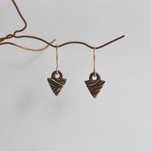 Textured Triangle earrings