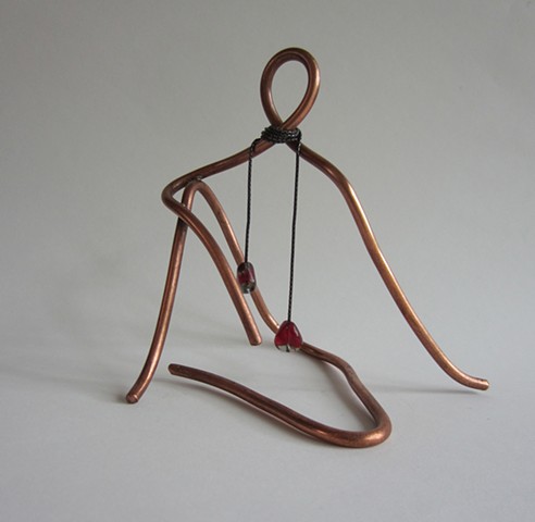 Wire Figure with Scarf