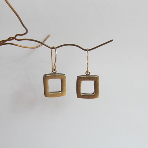 Hollow Square earrings