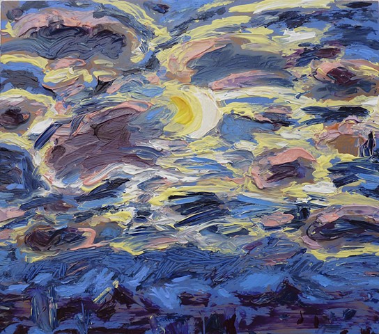 painterly abstract landscape hartley marin dove clouds sky moon