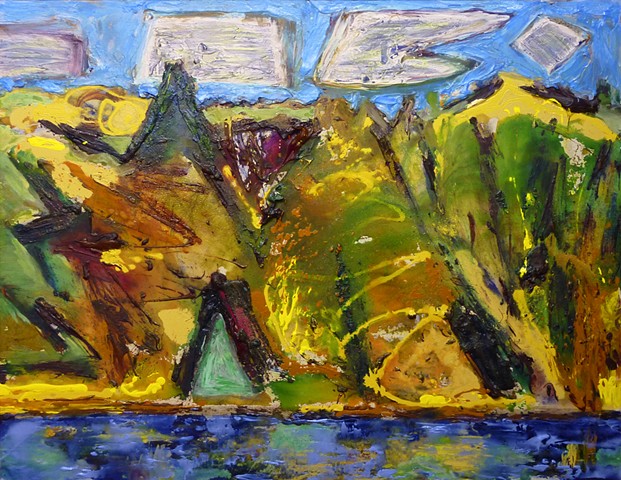 painterly abstract landscape hartley marin dove