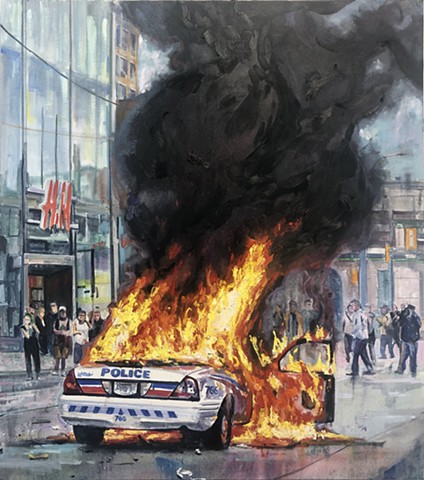 police car, riot, black lives matter, social unrest