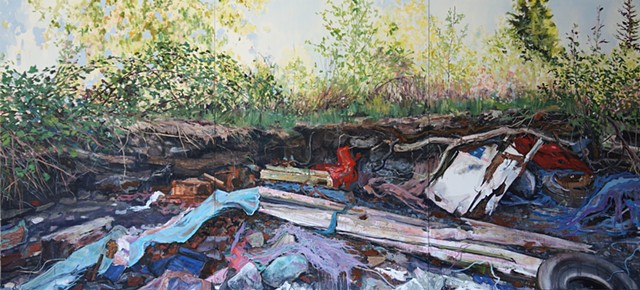 Contemporary landscape painting, human landscape