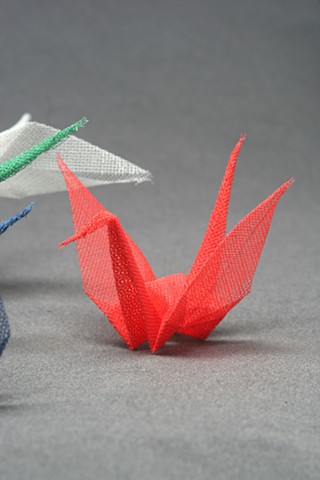 origami crane ring detail