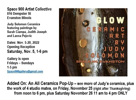 The GLOW Show continues, plus an all ceramics pop up coming after Thanksgiving