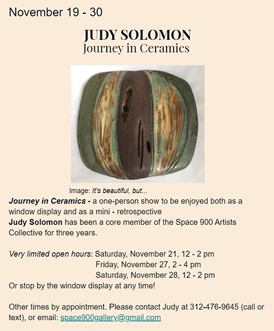 Judy Solomon Journey in Ceramics - November 2020