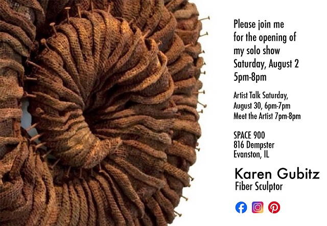 Karen Gubitz, Fiber Sculptor; August 2–30, 2025