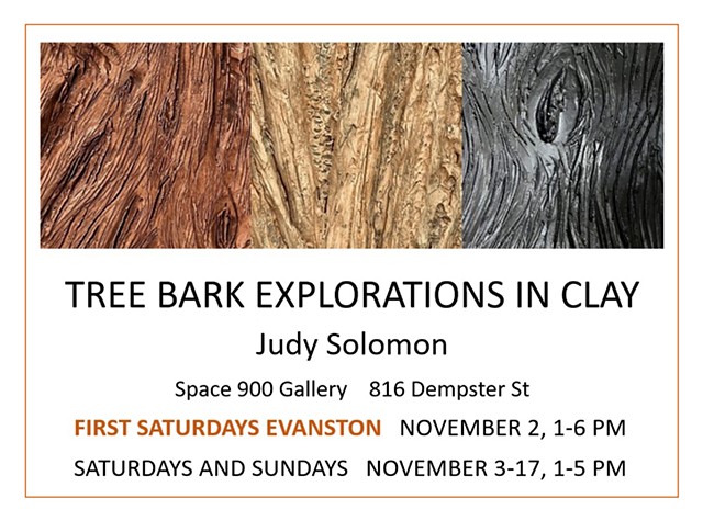 Tree Bark Explorations in Clay; November 2–17, 2024