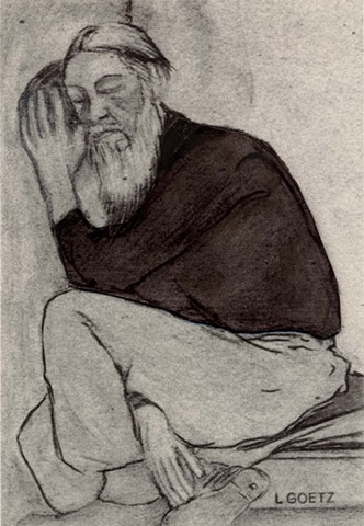 cLauraGoetz illustration of a homeless man.