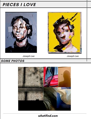 Some portrait/figure pieces by Joseph Lee and a photo collage of pictures I've taken