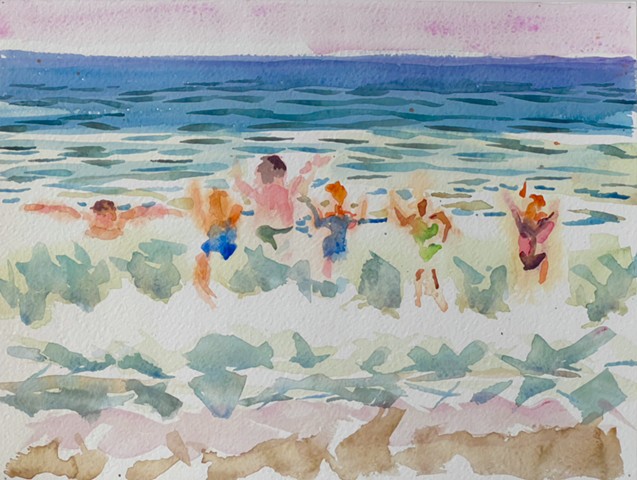 Bathers in a Wave
