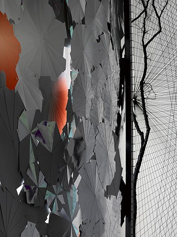 papercut papirklip installation af Marianne Grønnow