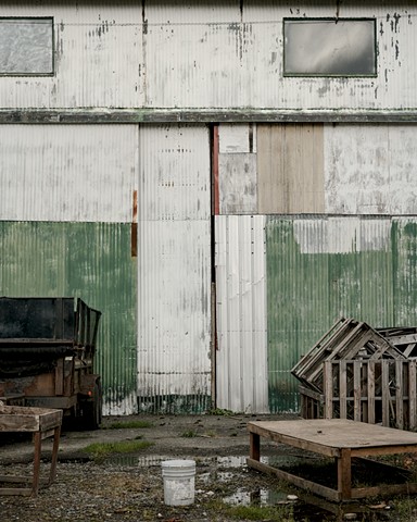 Corrugated SidingWarehouse Repairs With Bucket, Forks, Washington
