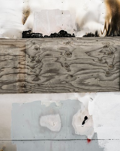 Post-Fire Door Repairs-Grey Plywood, Caldwell, Idaho