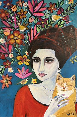 Woman With Cat (A Growing Awareness)