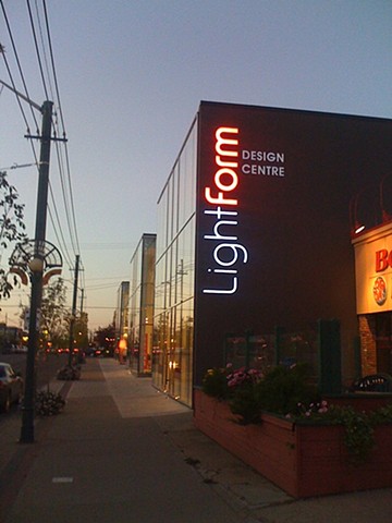 LightForm Design Centre Sign