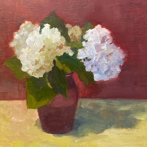 White Hydrangeas - SOLD