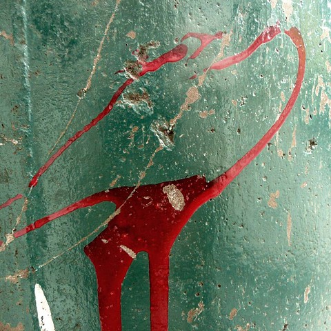 Wall with Red Paint - Cuba