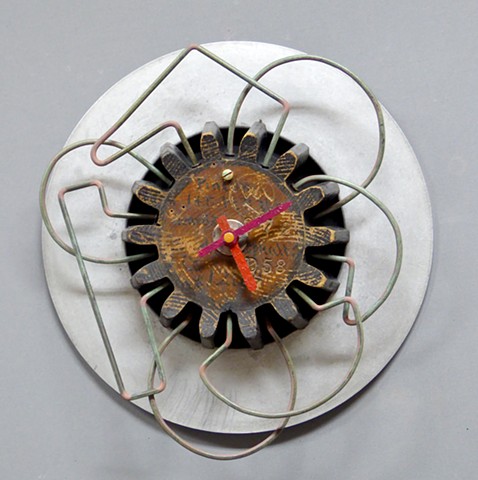 Wire Pewter Clock