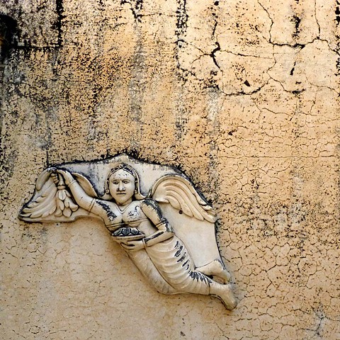 Wall with Apsara - Rajasthan, India