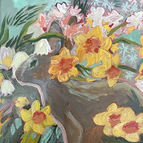 Rabbit and Daffodils