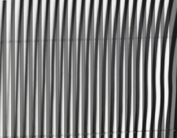 Blinds #2 Inkjet photograph (Woven Organza) 
and Black Painter's Tape on Acrylic Primed Canvas 
34” x 44”
