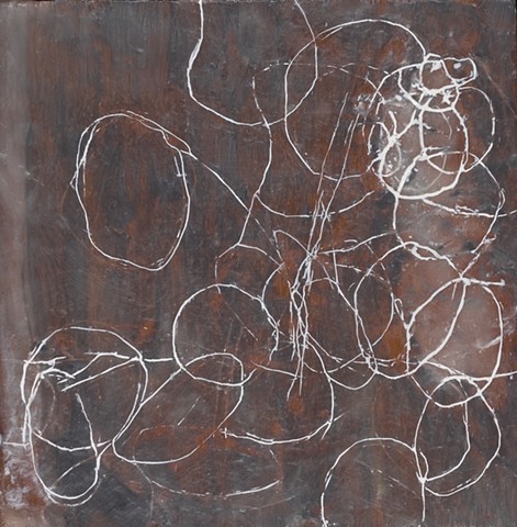 1009 Encaustic on wood panel framed