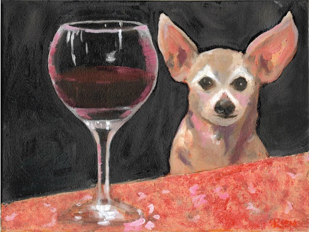 Oil painting of Chihuahua by Karla jo Renee