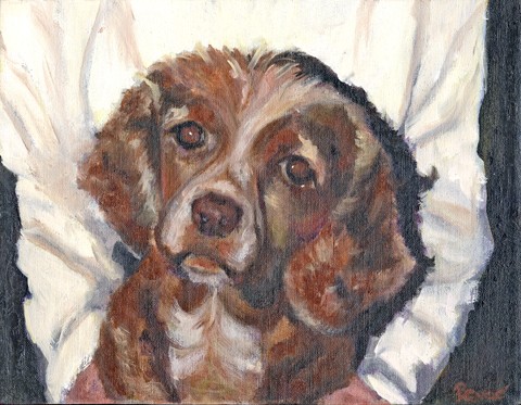 Oil painting of Cocker Spaniel by Karla jo Renee