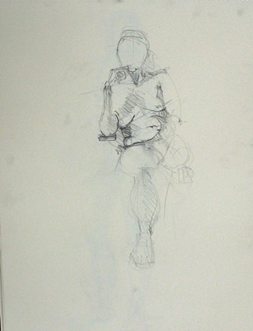 seated nude drawing