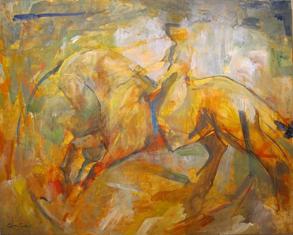 horses, myth, story, abstract landscape