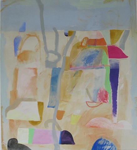 Andrew Portwood original abstract painting on canvas, Available at Blueprint Gallery, Dallas, Texas