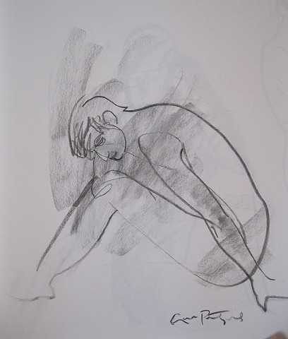 figure drawings in charcoal