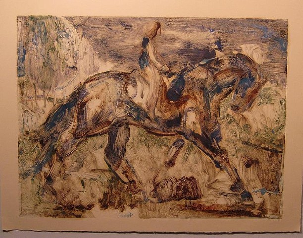 horses, landscape, rider, myth