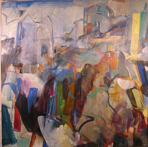 abstract, figures, landscape