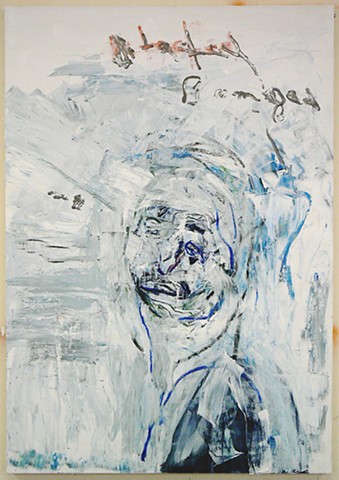 neo-expressionism, portrait of detached man