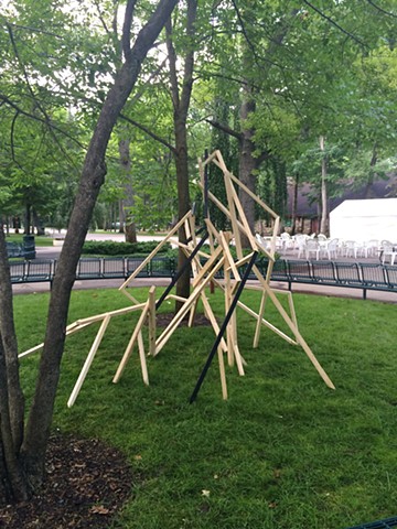 abstract, fragmentation outdoor sculpture