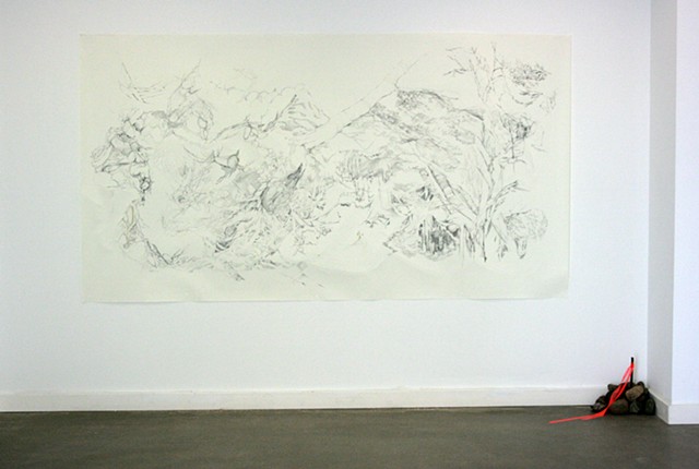 Installation view of "Sliding Forest"