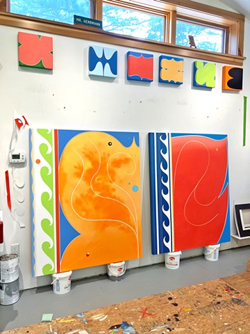 Appalachian Snapper and Cherry Manta in the studio