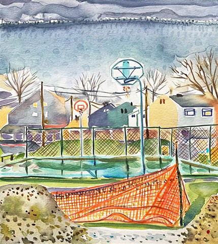 Basketball Court at Hoberman Park - January