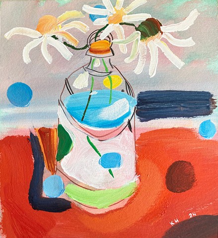 Three Daisies In a Bottle