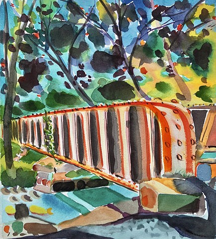 Golden Rainbow Under the Train Bridge (Mill Hall)