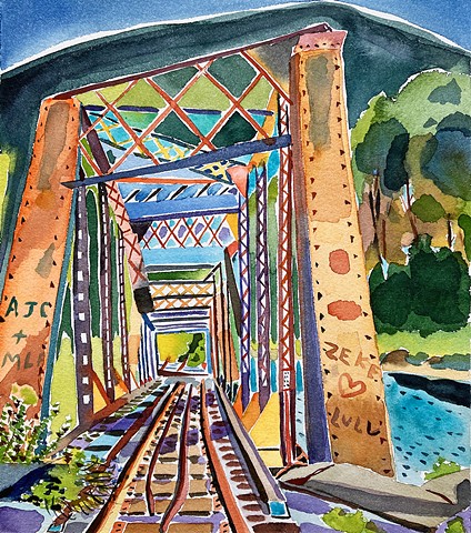 Zeke On the Farrandsville Bridge