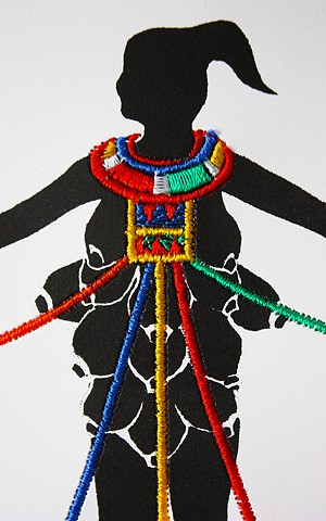Embroidery, Polymer print, Collage, drawing, give and take tree, shervone neckles, printmaking, black artist, new york artist, Brooklyn artist, queens artist, Grenada, fiber artists, book artist, shervone neckles-ortiz, story-telling, caribbean artist, sy