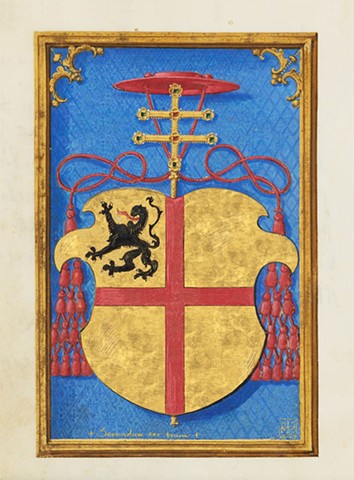 Arms of Raymond Cardinal Burke, based on the 16th c. illumination