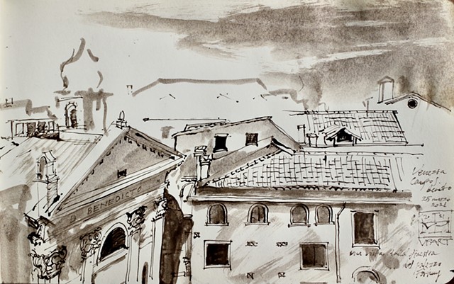 View of Campo San Beneto from a Window of the Palazzo Fortuny 