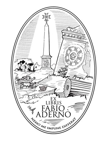 Ex libris of Avv. Fabio Aderno