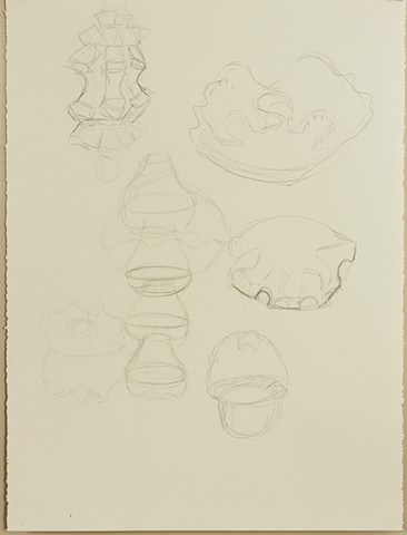 preliminary sketches for plaster casts